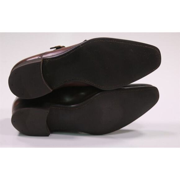 Gaziano & Girling Mayfair Dark Brown Captoe Double Monk Shoes UK 12.5 E - US 13 - Picture 9 of 11